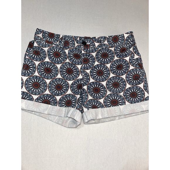 Banana Republic‎ Medallion Floral Printed Cuffed Chino Shorts Size 4 - Picture 1 of 9